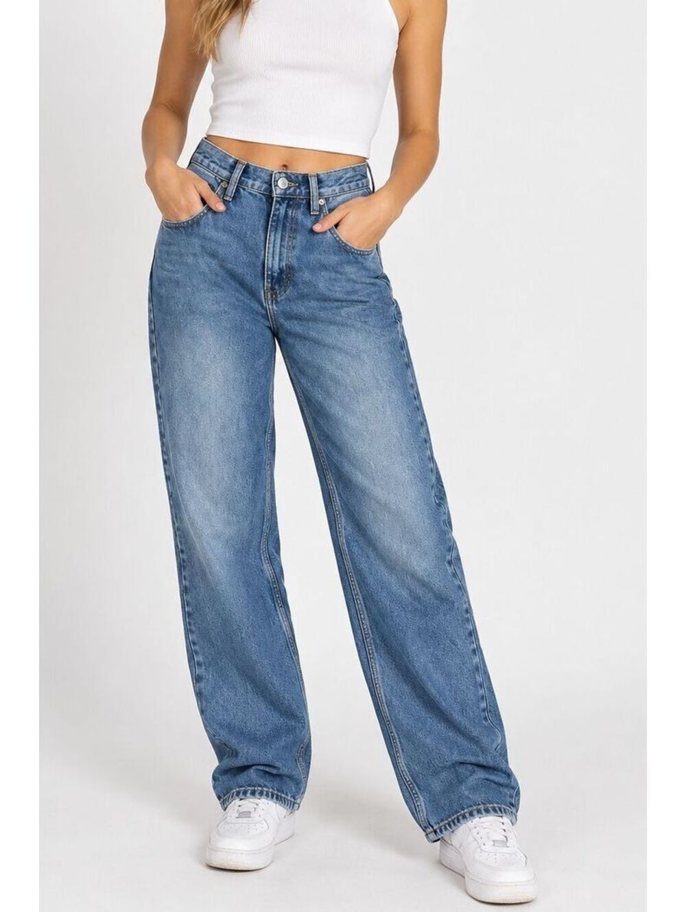BDG Urban Outfitters High Rise Baggy Jeans Womens 27 Blue 100% Cotton 90s Y2K